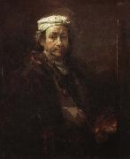 Rembrandt van rijn Easel in front of a self-portrait Sweden oil painting artist